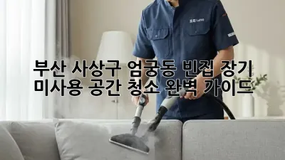 부산 사상구 엄궁동 빈집, 장기 미사용 공간 청소 완벽 가이드